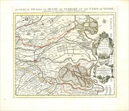 Map, Le cours du Po dans le duché de Ferrare et les etats de Venise, Placide de Sainte Hélène