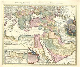 Map, Imperium Turcicum; complectens Europae, Asiae et Africae, Arabiae, que regiones ac provincias