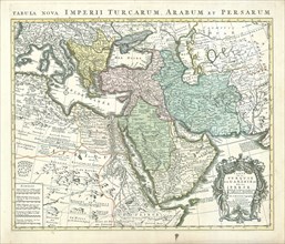 Map, Carte de la Turquie de l'Arabie et de la Perse, Guillaume Delisle (1675-1726), Copperplate