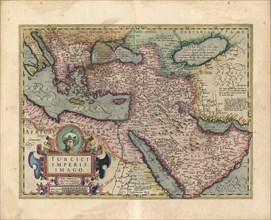 Map, Turcici Imperii imago, Copperplate print