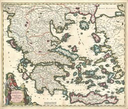 Map, Accurata totius archipelagi et Graeciae universae tabula in qua omnes subjacentes regiones et