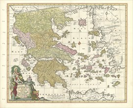 Map, Exactissima totius Archipelagi nec non Graeciae tabula in qua omnes subjacentes regiones et