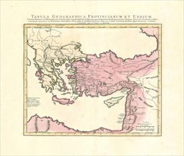 Map, Tabula geographica provinciarum et urbium Colonia Romana vel Municipii jure vel alia quâvis