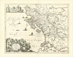 Map, Epirus, hodie vulgò Albania, Johann Lauremberg (1590-1658), Copperplate print