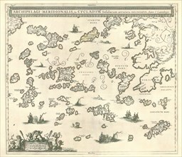 Map, Archipelagi Meridionalis, seu Cycladvm insularum accurata delineatio, Johann Lauremberg