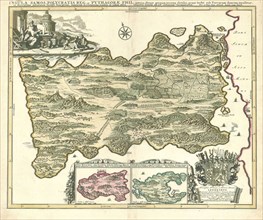 Map, Insula Samos, Polycratis reg. et Pythagorae Phil. patria ... prout hodié sub Turcarum dominio