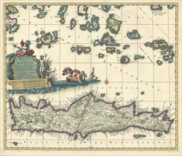Map, Cretae seu Candiae insula et regnum cum diversis aliis archipelagi insulis tam in particularia