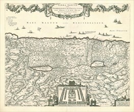 Map, Terra Sancta, sive Promissionis, olim Palestina, Nicolaes Jansz. Visscher (1649-1702),