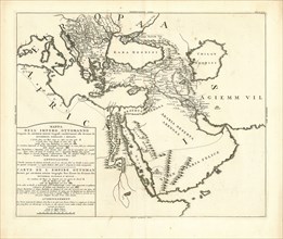 Map, Mappa dell'Impero Ottomanno ... =, Abu Bakr Effendi (-1880), Copperplate print