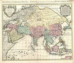 Map, L'Asie diuisée en ses empires, royaumes, et estats, Hubert Jaillot (1632-1712), Copperplate