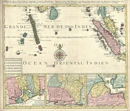 Map, 3 Partie de la nouvelle grande carte des Indes Orientales, Habile connoisseur Un, Copperplate