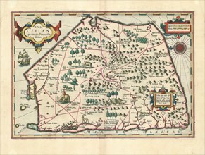 Map, Ins. Ceilan quæ incolis Tenarisin dicitur, Copperplate print