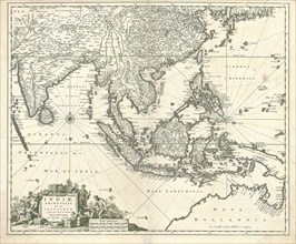 Map, Indiae Orientalis nec non insularum adiacentium nova descriptio, Nicolaes Jansz. Visscher