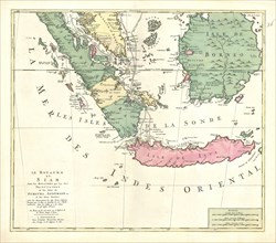 Map, Le royaume de Siam, Copperplate print