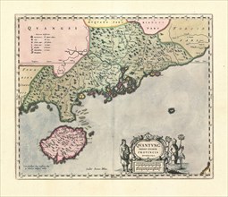 Map, Qvantvng, Imperii Sinarvm provincia dvodecima, Copperplate print
