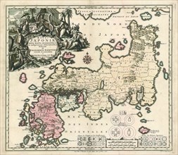 Map, Regni Japoniae nova mappa geographica, Tobias Conrad Lotter (1717-1777), Copperplate print