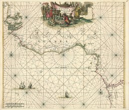 Map, Tractus littorales Guineae a Promontorio Verde usque ad Sinum Catenbelae, Copperplate print