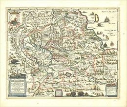 Map, Jobi Ludolfi, Habessinia seu Abassia, Presbyteri Johannis regio, Jobus Ludolphus (1624-1704),