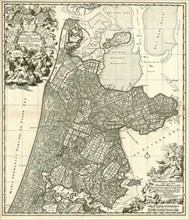 Map, Kennemaria et Westfrisia vulgo et vernaculé Noord-Holland tam in minores quam praecipuas