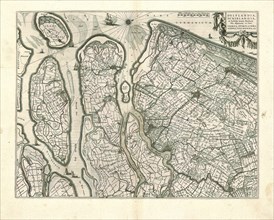 Map, Delflandia, Schielandia, et insulae trans Mosam illis objacentes ut sunt Voorna, Overflackea,