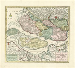 Map, Nieuwe kaart van het Zuid Westelykste deel van Holland, behelzende de baljuwschappen Voorne,
