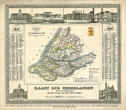Map, Kaart van Zuid-Holland, Copperplate print