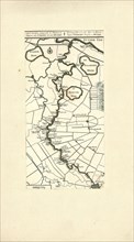 Map, Land-kaartjen, aanwysende de plaatsen en huysen van Utrecht tot aan Muyden =, Copperplate
