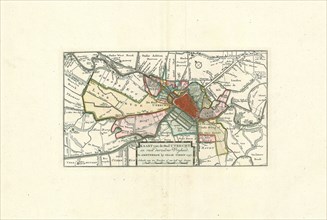 Map, Kaart van de stad Utrecht en van derzelver vryheid, Copperplate print