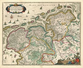 Map, Tabula Frisae, Groningae, et territorii Emdensis nec non circumjacentium regionum, puta