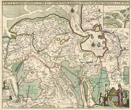 Map, Tabulae Dominii Groeningae qvae et complectitur maximam partem Drentiae, Frederick de Wit