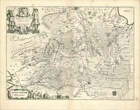 Map, Drentia comitatvs. Transiselaniæ tabula II., Cornelis van Pijnacker (1570-1645), Copperplate