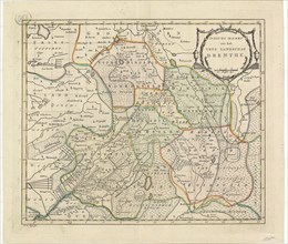 Map, Nieuwe kaart van het vrye landschap Drenthe, J. van Jagen (c. 1710-1800), Copperplate print
