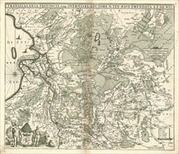 Map, Transisalania Provincia vulgo Over-Yssel, Nicolaas ten Have (fl. 1652), Copperplate print