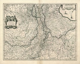 Map, Geldria dvcatvs, et Zvtfania comitatvs, Copperplate print
