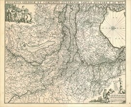 Map, Ducatus Geldriae, et Comitatus Zutphaniae, tabula, Frederick de Wit (1630-1706), Copperplate