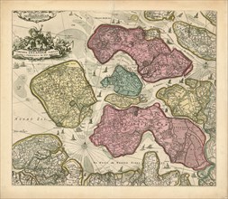 Map, Comitatus Zelandiae tabula, Frederick de Wit (1630-1706), Copperplate print