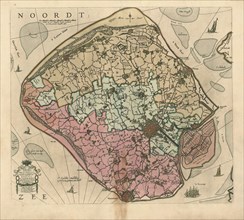 Map, Nieuwe kaart van het eiland Walcheren, Copperplate print