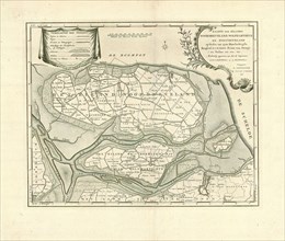 Map, Kaarte der eilanden Noordbeveland, Wolphartsdyk en Oostbeveland, David Willem Coutry Hattinga