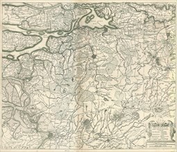 Map, Brabantiae pars septentrionalis continens marchionatus S. Rom. Impery, Bergozomanum, comitatus