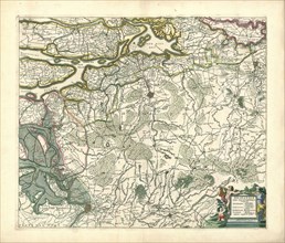 Map, Brabantiae pars septentrionalis continens marchionatus S. Rom. Impery, Bergozomanum, comitatus
