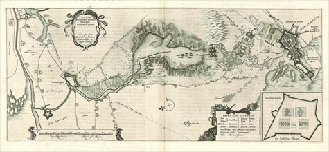 Map, Tabvla Bergarum ad Zomam Stenbergae et novorum ibi operum, Frans van Schooten (1581-1645),
