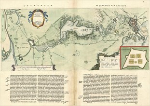Map, Tabvla Bergarum ad Zomam Stenbergae et novorum ibi operum, Frans van Schooten (1581-1645),