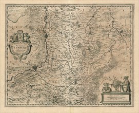Map, Ducatus Limburg, Copperplate print
