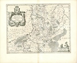 Map, Dvcatvs Limbvrgvm, Aegidius Martini, Copperplate print