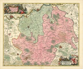 Map, Limburgi ducatus et comitatus Valckenburgi nova descriptio, Nicolaes Jansz. Visscher