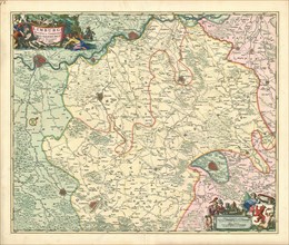 Map, Limburgi ducatus et comitatus Valckenburgi nova descriptio, Nicolaes Jansz. Visscher