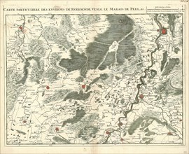 Map, Carte particuliere des environs de Roermonde, Venlo, le marais de Peel, &c., J. Harrewijn