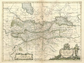 Map, Dvcatvs Gelriae pars prima quae est Neomagensis, Copperplate print