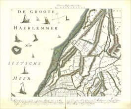 Map, t Hooge heemraed-schap van Rhynland, Jan Jansz. Dou (1615-1682), Copperplate print