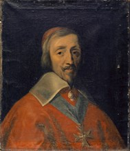 Portrait of Cardinal Richelieu, oil on canvas, 61 x 52.5 cm, unmarked, Philippe de Champaigne,